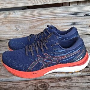 ASICS Men's Navy and Orange Athletic Shoes